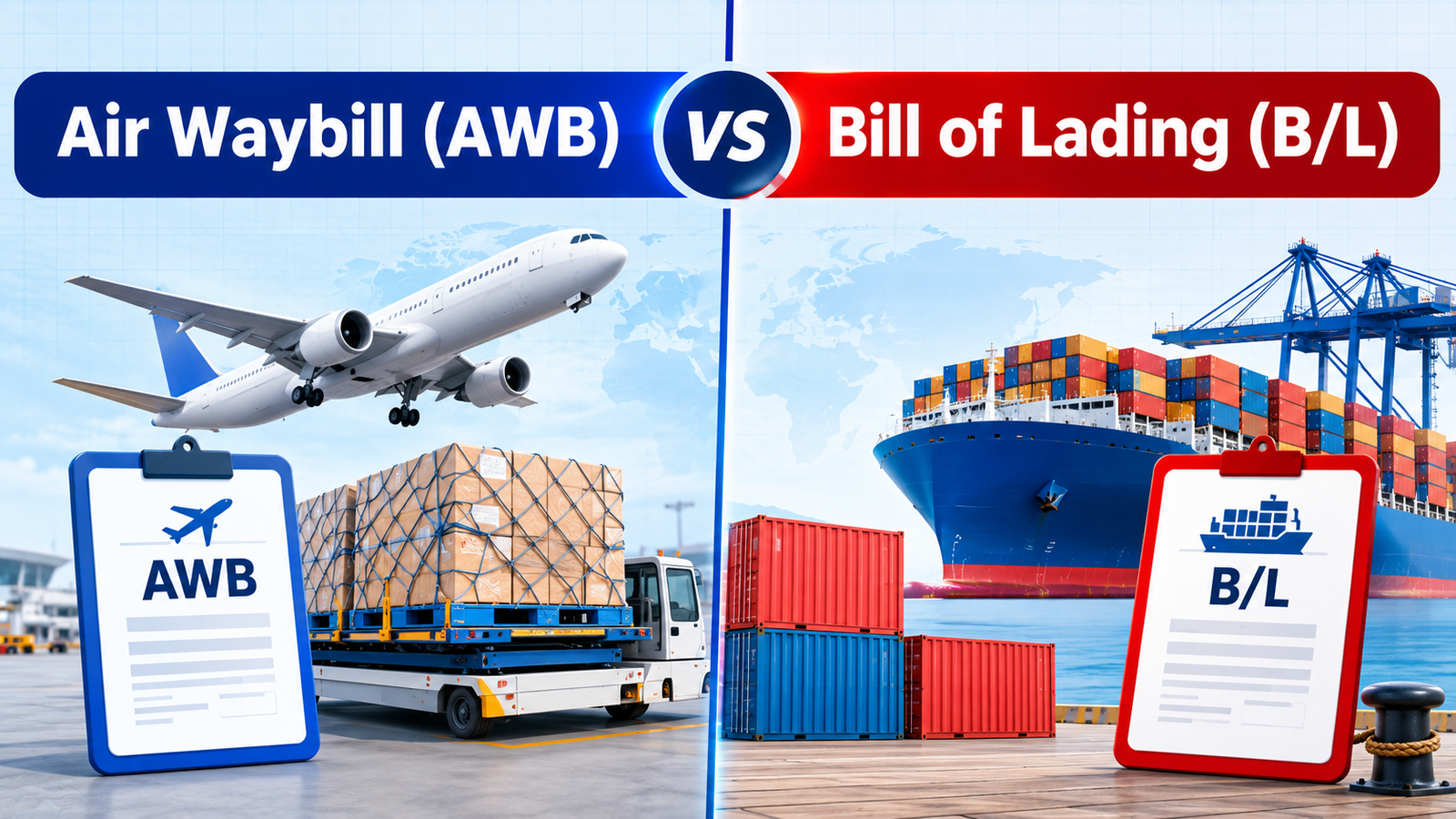 Air Waybill (AWB) vs Bill of Lading (B/L): Key Differences Explained